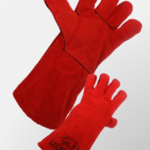 Gantelets soudage MIG Leopard rouges